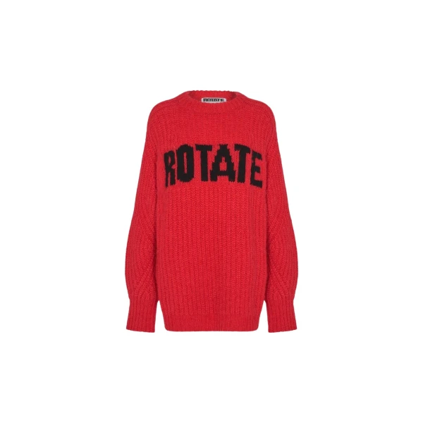 Knitted Logo Sweater Red